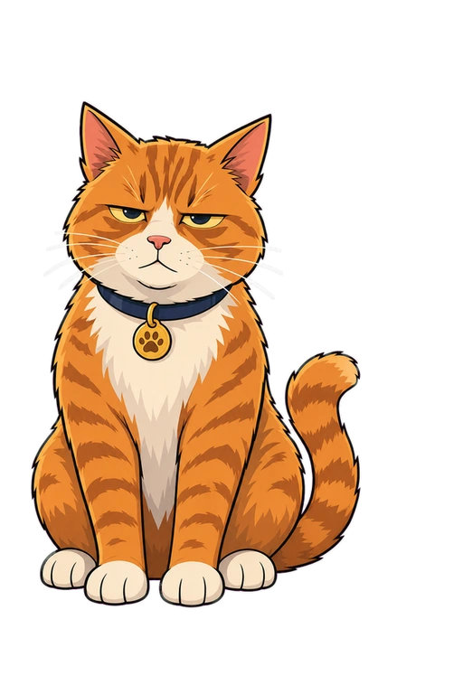 Rocky, an orange-and-white cat